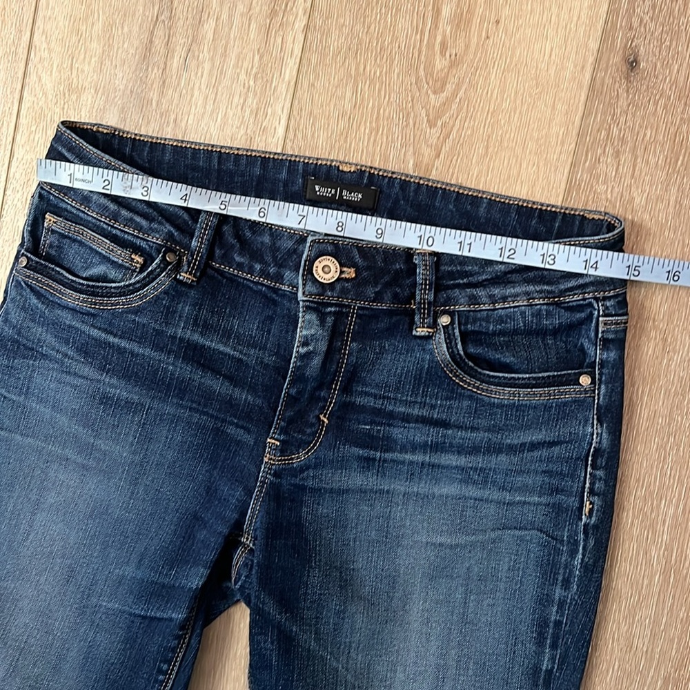 White House Black Market ~ slim crop raw hem jeans, excellent condition! - Picture 8 of 12